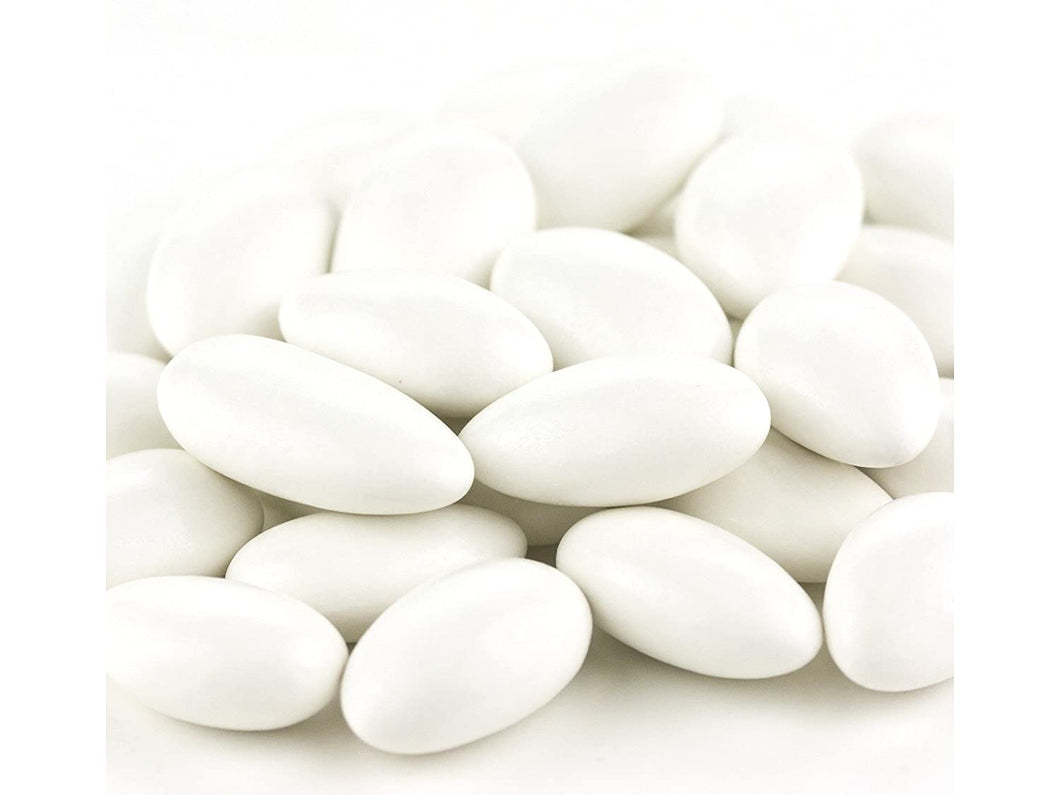 WHITE CANDY COATED JORDAN ALMONDS